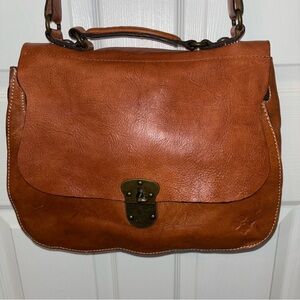 Patricia Nash Cadiz brown Leather Messenger Bag
